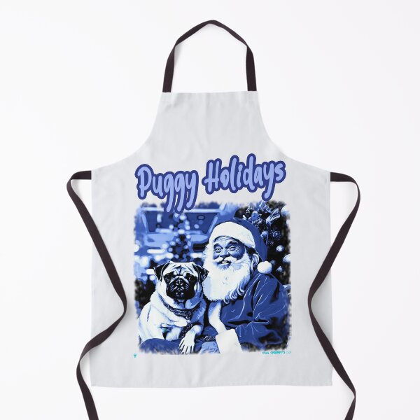 Item preview, Pug HAPPY HOLIDAYS 34 BLUE PUGGY HOLIDAYS designed and sold by RedBluffTraders.