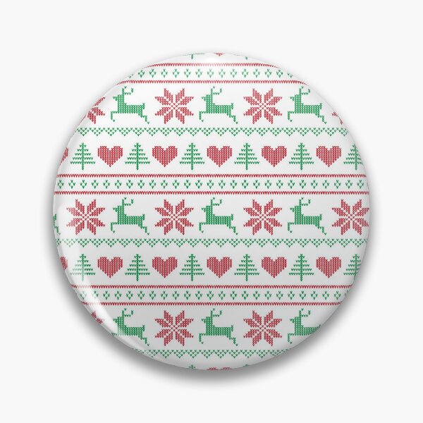 Item preview, Nordic Fair Isle Pattern Red and Green Scandinavian Design designed and sold by Nickwilljack.