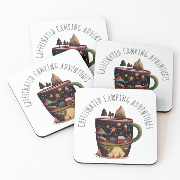Item preview, Caffeinated Camping Adventures camping lover designed and sold by soma5.