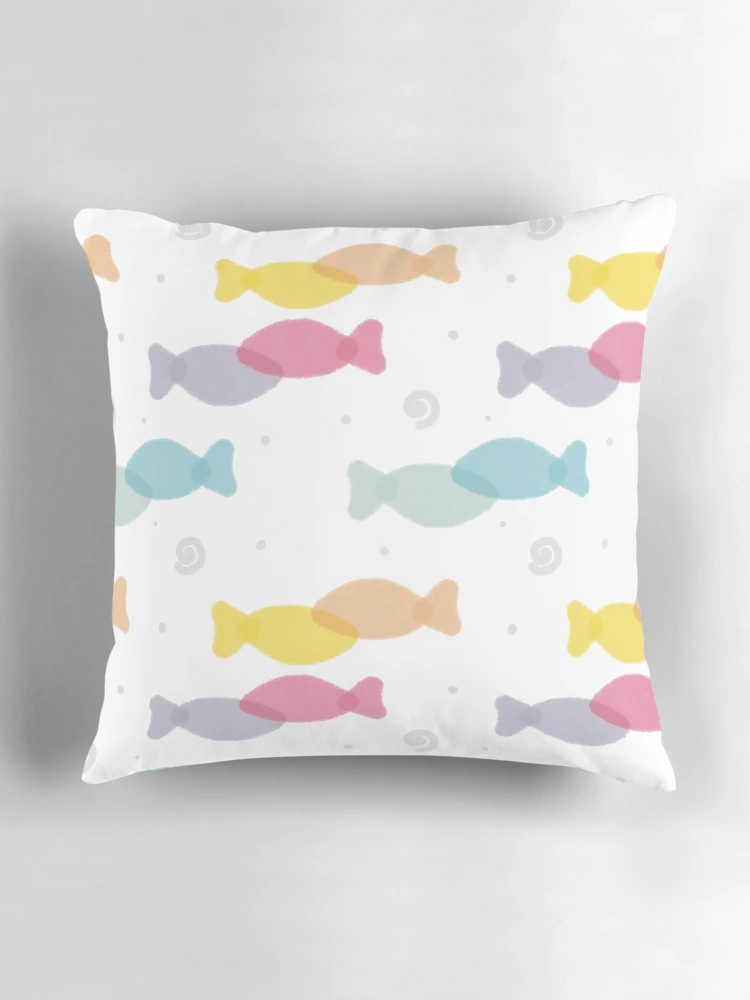 Thumbnail 3 of 4, Pillow, Fishy Light Pattern designed and sold by InversionGraph.
