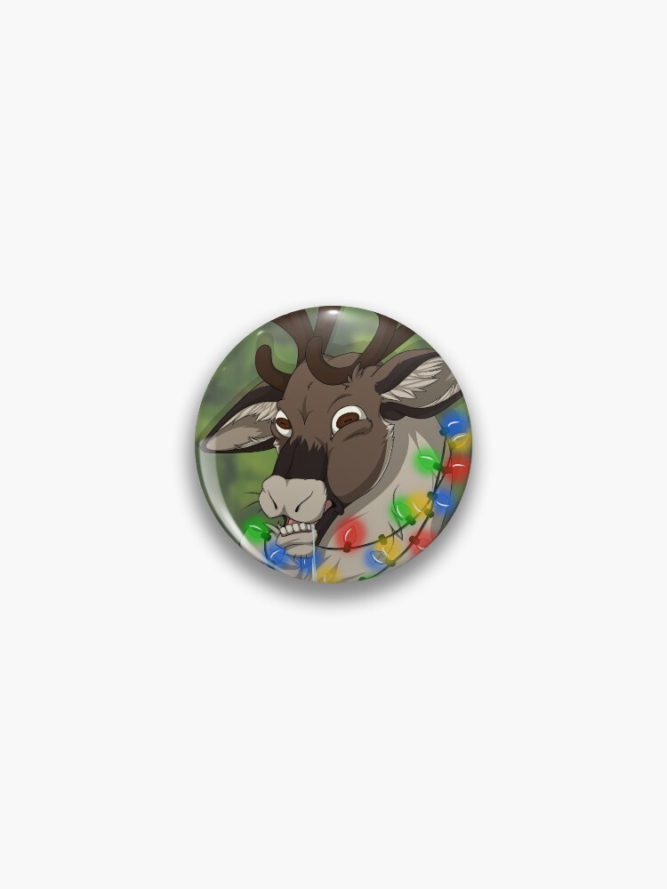 Thumbnail 1 of 3, Pin, Festive Raindurr (2018 Holiday Card) designed and sold by XantheDoodles.