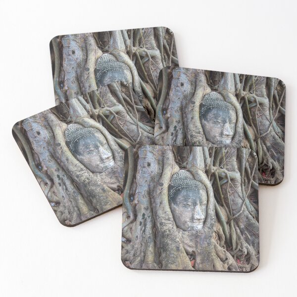 Item preview, Buddha Head In Banyan Tree Ayutthaya Thailand designed and sold by AJEvans.