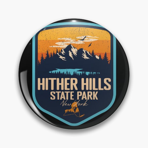 Item preview, Hither Hills State Park New York - NY Sunset Grunge Texture Badge Forest and Wilderness  designed and sold by mountainfad.