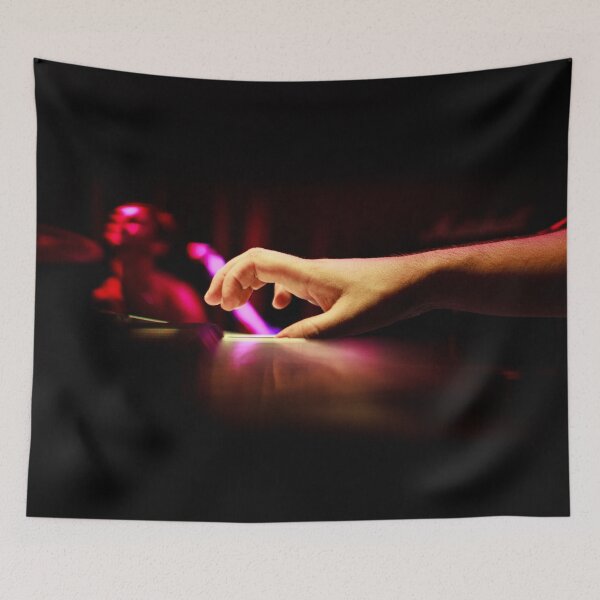 Item preview, Keyboard player's hand in action at a live gig, fine art photography designed and sold by nachodramis.