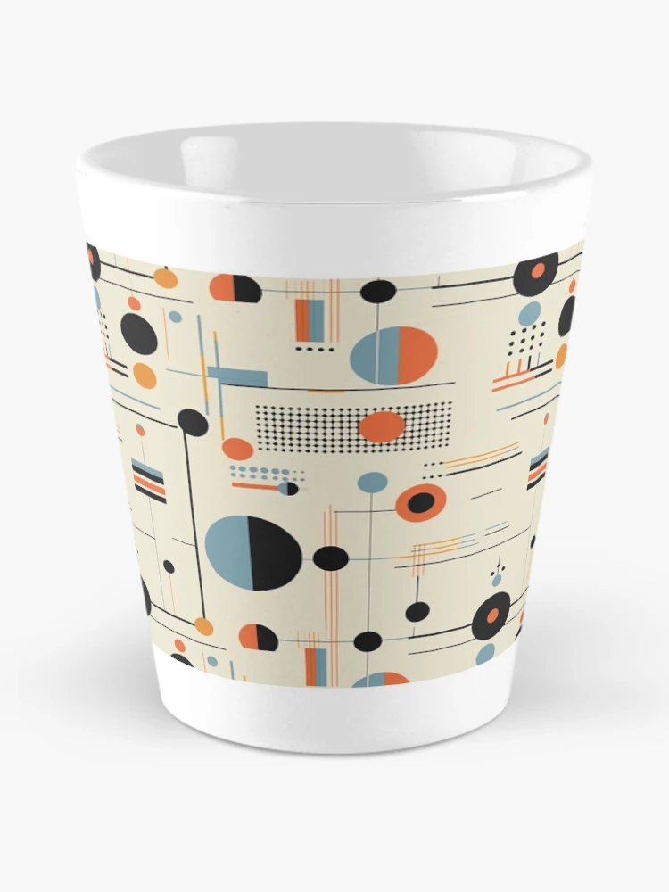 Thumbnail 2 of 4, Coffee Mug, Geometric Abstract Retro Pattern designed and sold by rob art | illustration.