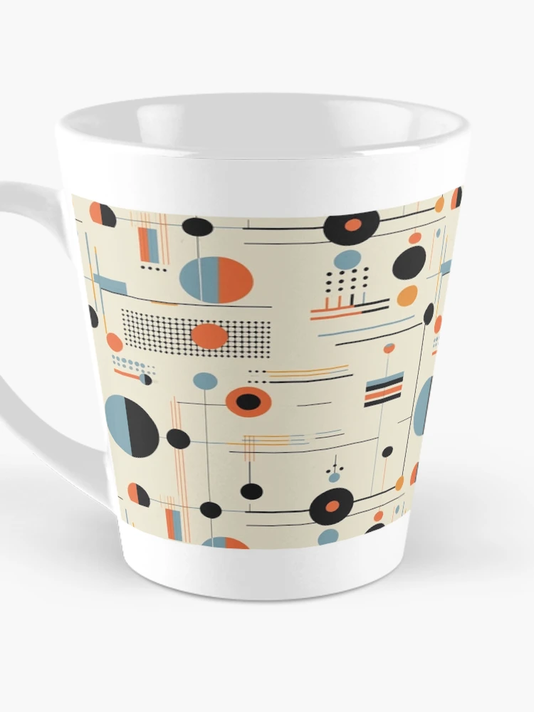 Thumbnail 3 of 4, Coffee Mug, Geometric Abstract Retro Pattern designed and sold by rob art | illustration.