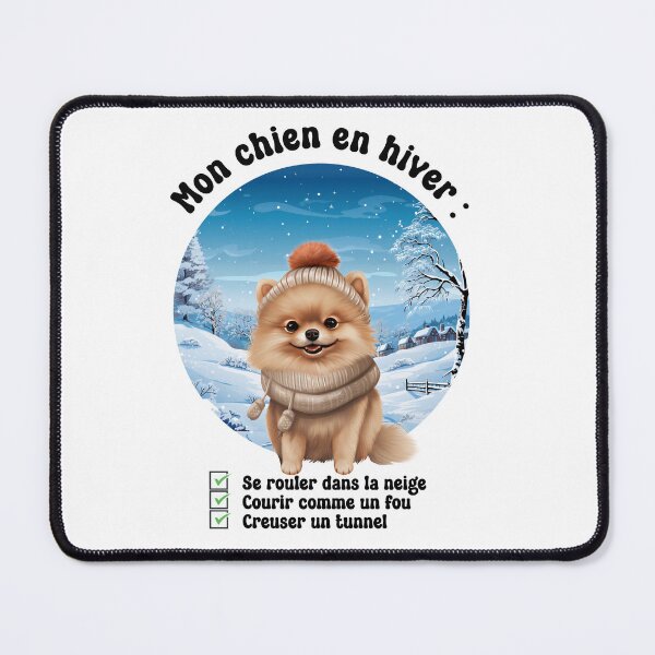 Item preview, Loulou Pomeranian dog (Pomeranian dog) in winter, fun and cute in French designed and sold by isaweb.