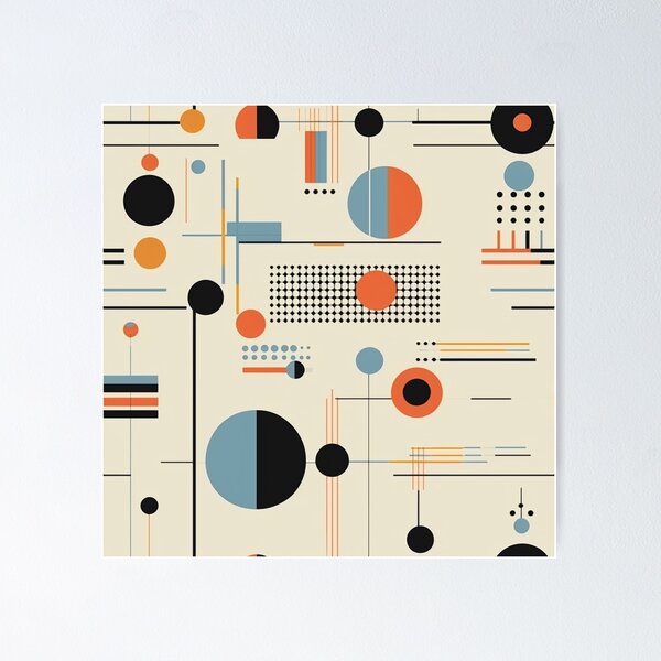 Item preview, Geometric Abstract Retro Pattern designed and sold by rob art | illustration.