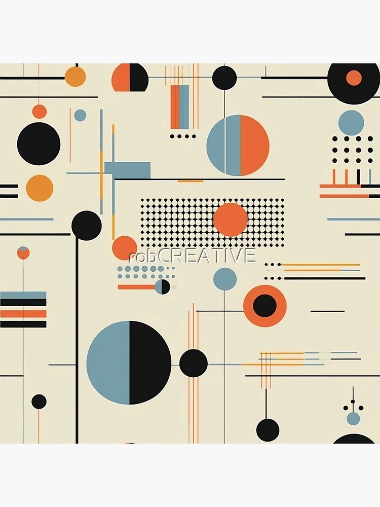 Thumbnail 4 of 4, Clock, Geometric Abstract Retro Pattern designed and sold by rob art | illustration.