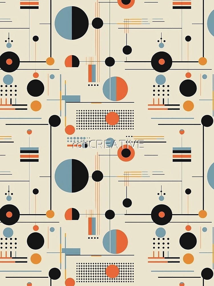 Thumbnail 3 of 3, Scarf, Geometric Abstract Retro Pattern designed and sold by robCREATIVE.