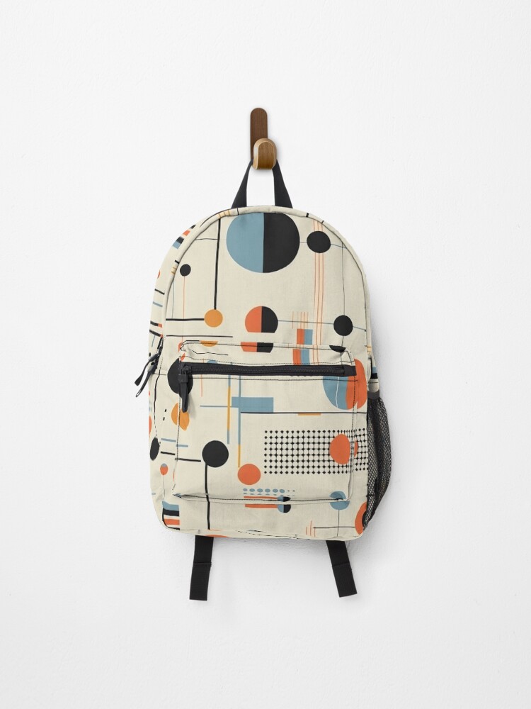 Thumbnail 1 of 3, Backpack, Geometric Abstract Retro Pattern designed and sold by robCREATIVE.