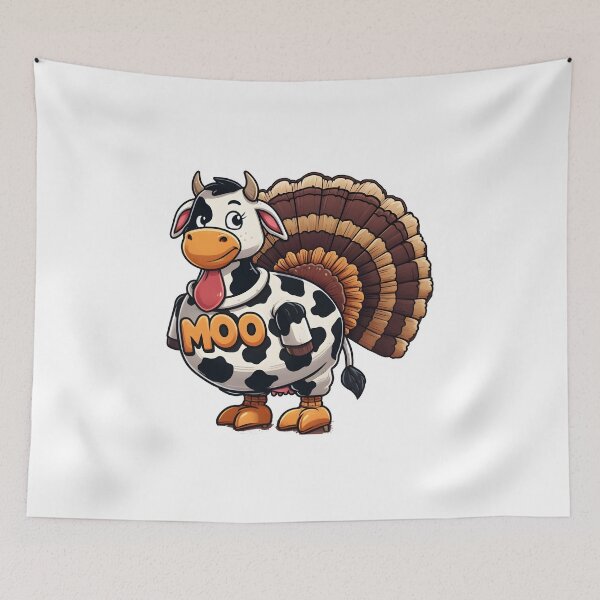 Item preview, Turkey Moo Funny Thanksgiving designed and sold by GalaxyGraffiti.