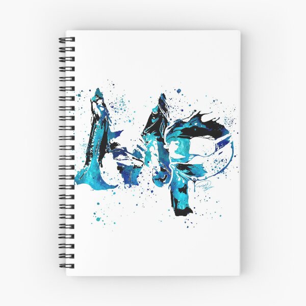 Item preview, Monograms M & P with Paint Splash Blue Sea designed and sold by © Maya Lavda || wocado.