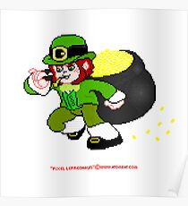 Pixel Leprechaun Poster