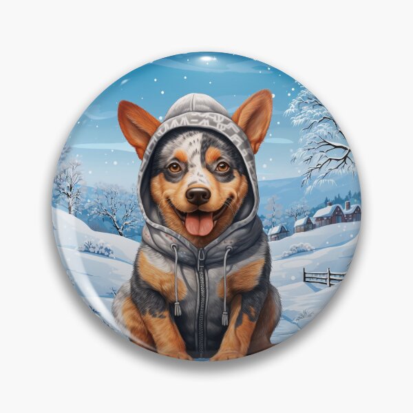 Item preview, Australian Cattle Dog (Australian Cattle) in winter, fun and cute in French designed and sold by isaweb.