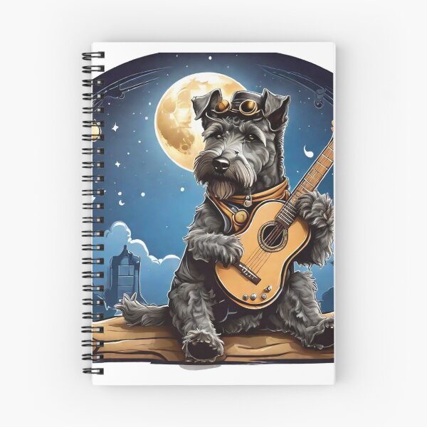 Item preview, Kerry Blue Terrier Strumming the Stars: A Celestial Jam Session designed and sold by Fenomena Designs.