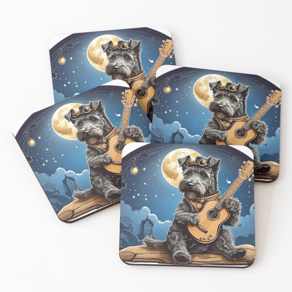 Item preview, Kerry Blue Terrier Strumming the Stars: A Celestial Jam Session designed and sold by Fenomena Designs.