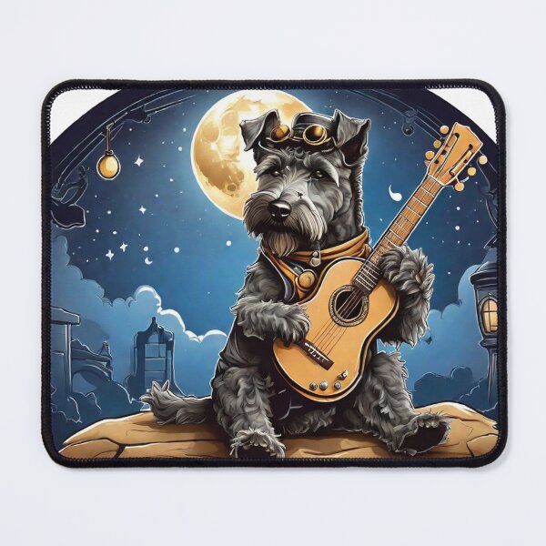 Item preview, Kerry Blue Terrier Strumming the Stars: A Celestial Jam Session designed and sold by Fenomena Designs.