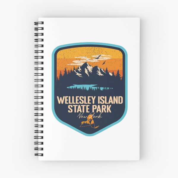 Item preview, Wellesley Island State Park New York - NY Sunset Grunge Texture Badge Forest and Wilderness  designed and sold by mountainfad.