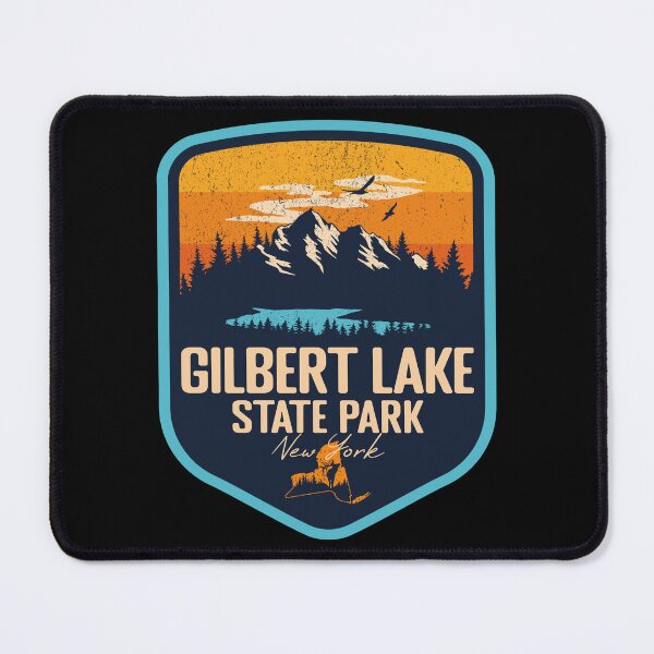 Item preview, Gilbert Lake State Park New York - NY Sunset Grunge Texture Badge Forest and Wilderness  designed and sold by mountainfad.