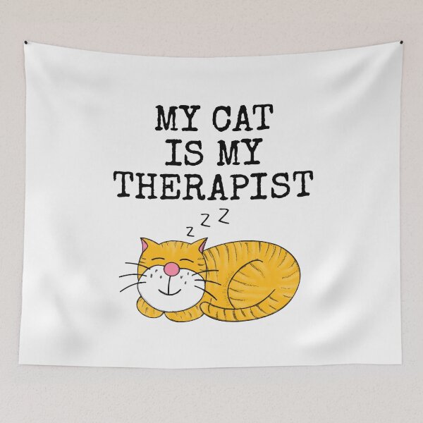 Item preview, My Cat Is My Therapist designed and sold by doodlerob.