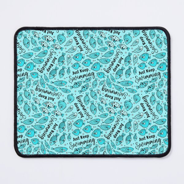 Item preview, Just Keep Swimming in Blue designed and sold by KrisInStitches.