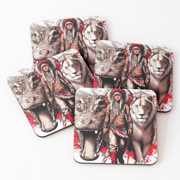 Item preview, A Lion, Crocodile and Indian designed and sold by MapesofMillport.