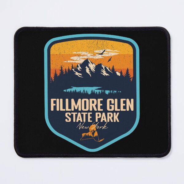 Item preview, Fillmore Glen State Park New York - NY Sunset Grunge Texture Badge Forest and Wilderness designed and sold by mountainfad.