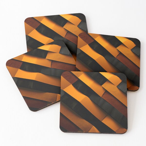 Item preview, Abstract orange diagonal stripes designed and sold by workshoot.