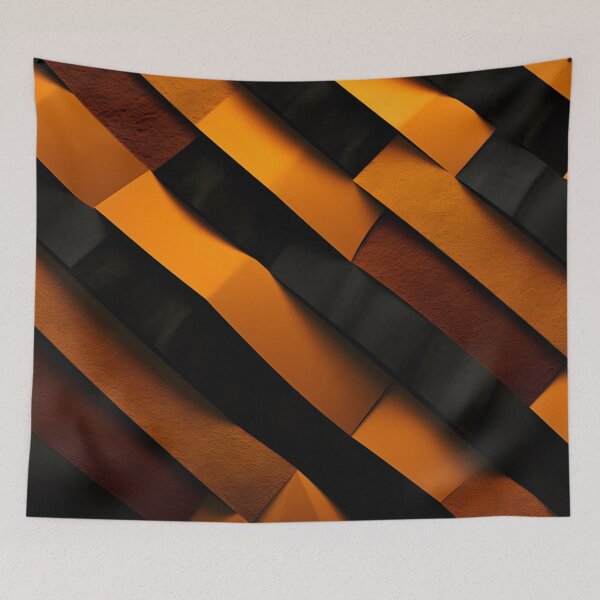 Item preview, Abstract orange diagonal stripes designed and sold by workshoot.