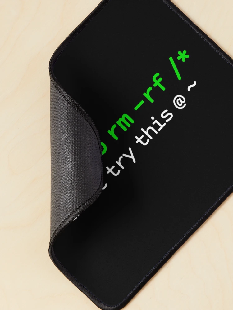 Thumbnail 2 of 5, Mouse Pad, Sudo Rm Rf Funny Unix Linux Command Code designed and sold by fomodesigns.