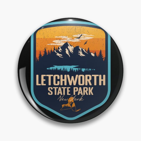 Item preview, Letchworth State Park New York - NY Sunset Grunge Texture Badge Forest and Wilderness  designed and sold by mountainfad.