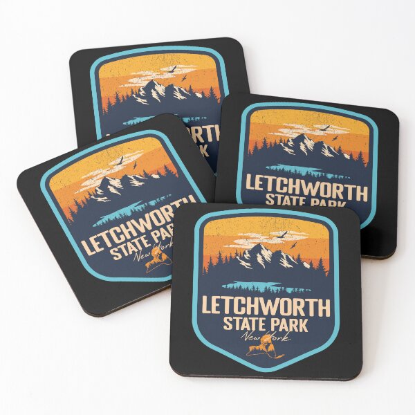 Item preview, Letchworth State Park New York - NY Sunset Grunge Texture Badge Forest and Wilderness  designed and sold by mountainfad.