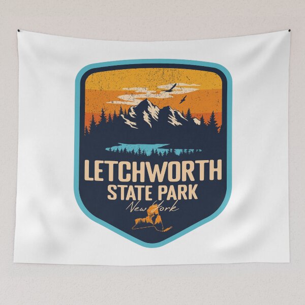Item preview, Letchworth State Park New York - NY Sunset Grunge Texture Badge Forest and Wilderness  designed and sold by mountainfad.