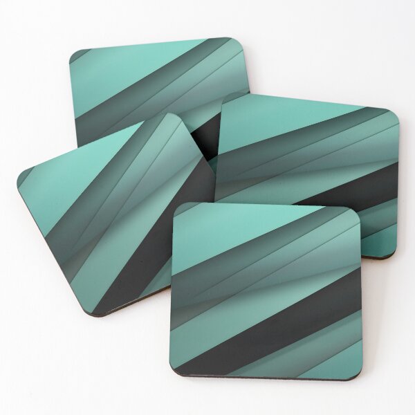 Item preview, Abstract cyan diagonal stripes designed and sold by workshoot.