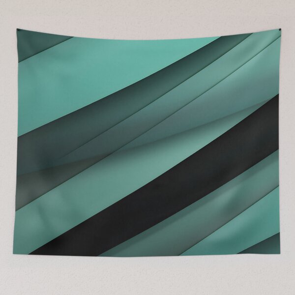 Item preview, Abstract cyan diagonal stripes designed and sold by workshoot.