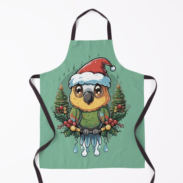 Artikelvorschau, Festlicher gefiederter Freund: Weihnachtspapagei Chibi entworfen und verkauft von dosochogoods.