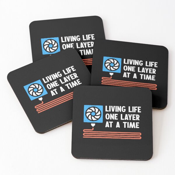 Item preview, Living Life One Layer At A Time 3D Printing funny Distressed Desig designed and sold by venomousvector.