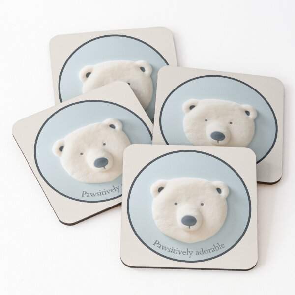 Item preview,  White Polar Bear Pawsitively Adorable designed and sold by AnnDard.