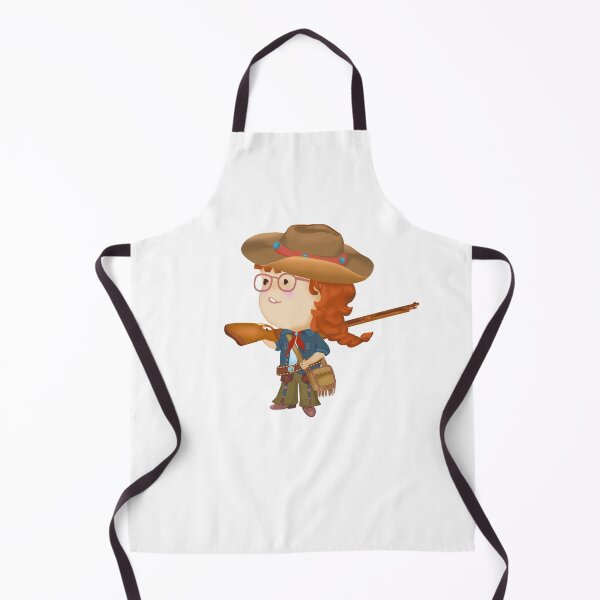 Item preview, Red braids wearing a cowboy outfit holding a rifle designed and sold by Chattakan.