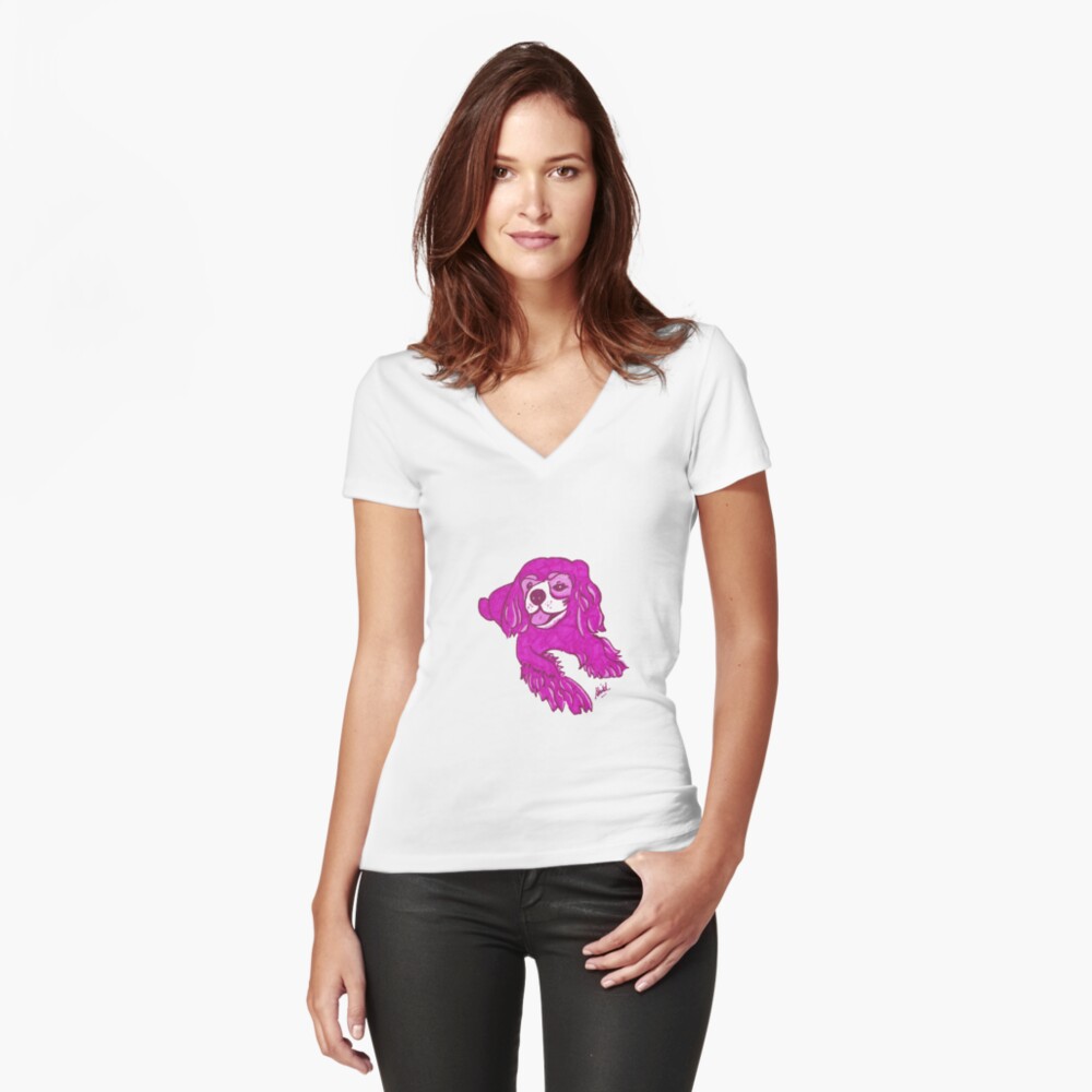 Item preview, Fitted V-Neck T-Shirt designed and sold by Shilissimo.