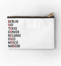 La Casa de Papel Names of Cities Studio Pouch