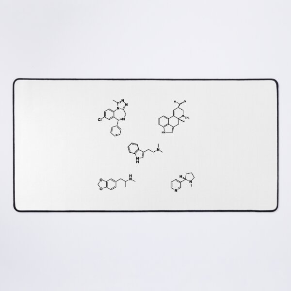 Item preview, Xanax, LSD, DMT, MDMA, Nicotine Chemical Structure Molecules designed and sold by ScienceCorner.