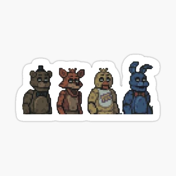 Five Nights Gang Sticker for Sale by reptiliemo