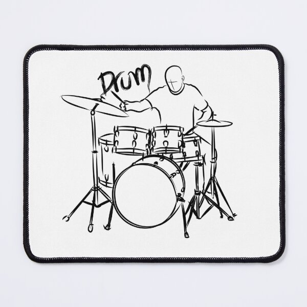 Item preview, Line Art Drawing Drummer Drumming Drum Set designed and sold by CJansuebsri.