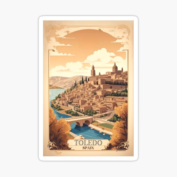 Item preview, Journey into Toledo's Past: Vintage Retro Travel Illustration designed and sold by Ceemko's Vintage Corner.