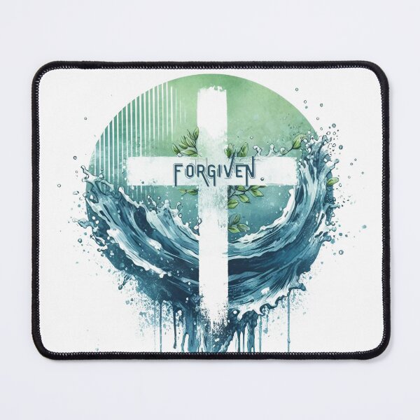 Item preview, Forgiven, Cross, Water and Plants Art designed and sold by Faithloveshop.