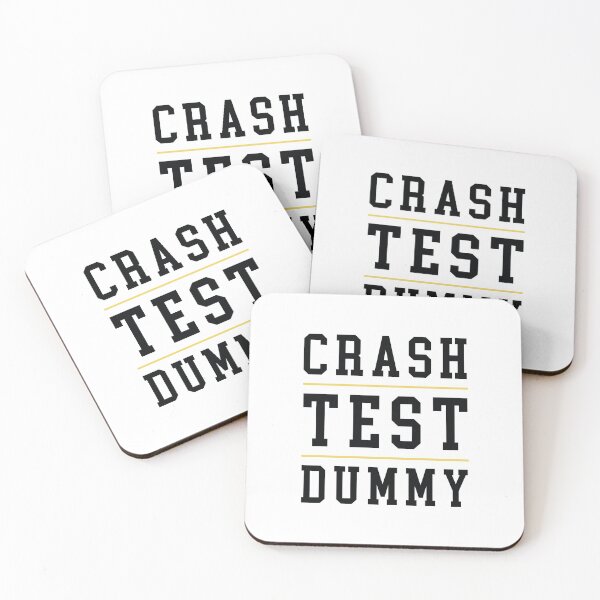 Item preview, Crash Test Dummy Yellow Dark Black Text with Yellow Line Separated designed and sold by activlifewear.