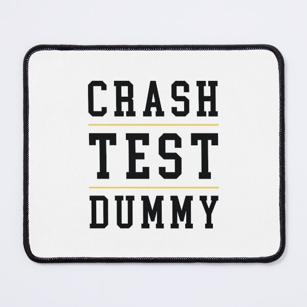 Item preview, Crash Test Dummy Yellow Dark Black Text with Yellow Line Separated designed and sold by activlifewear.