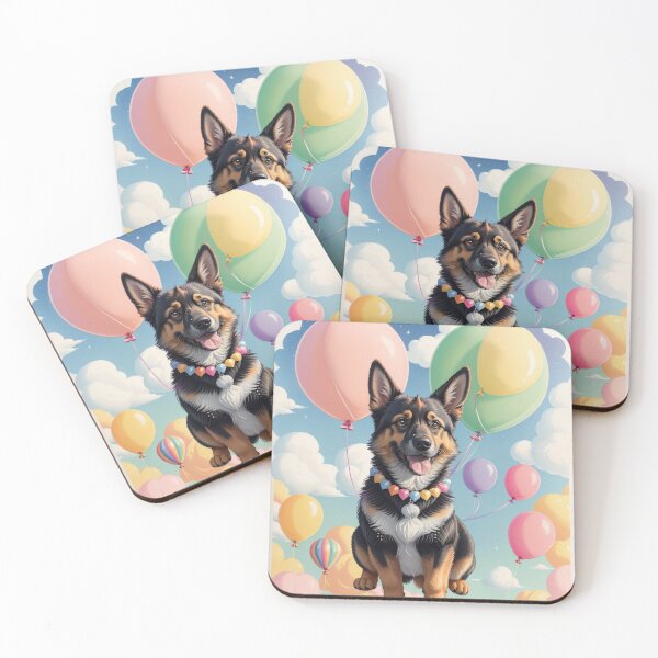 Item preview, Portrait adorable German Shepherd beautiful colorful landscape designed and sold by Tio-Tecun.